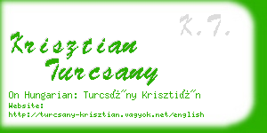 krisztian turcsany business card